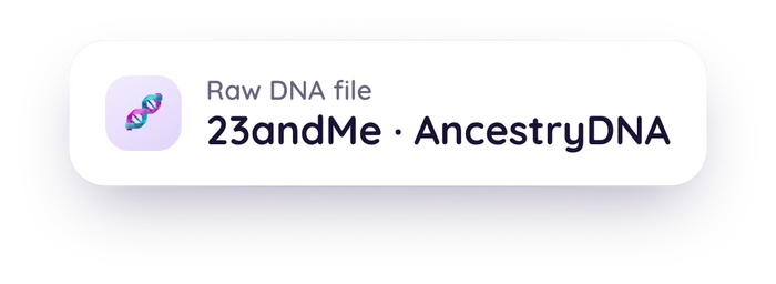 Card reading Raw DNA file, 23andMe and AncestryDNA, from the Go Go Gaia app